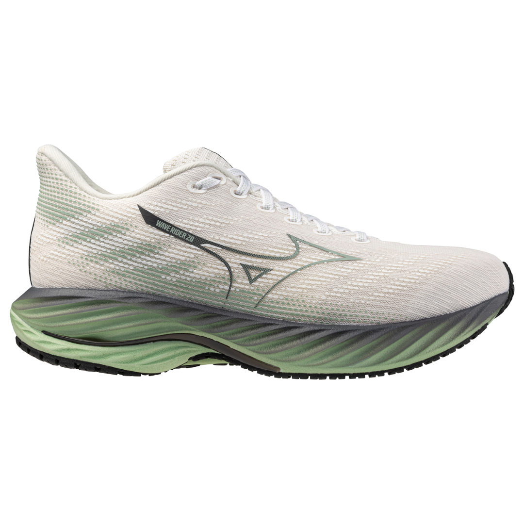 WAVE RIDER 28 UNISEX MIZUNO Snow White / Frosty Green / Black