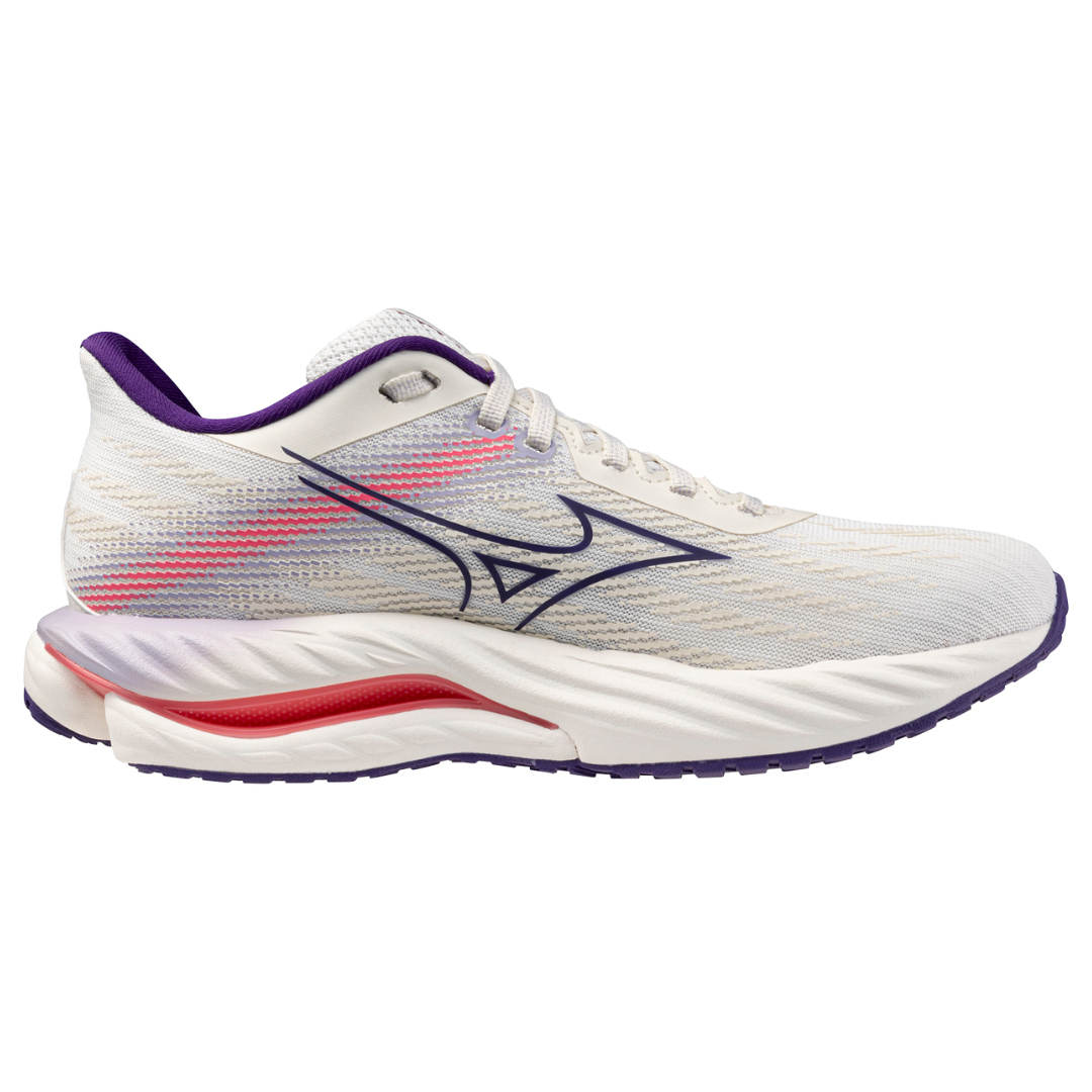 WAVE INSPIRE 21 WOMEN MIZUNO Snow White / Vintage Indigo / Camellia Rose