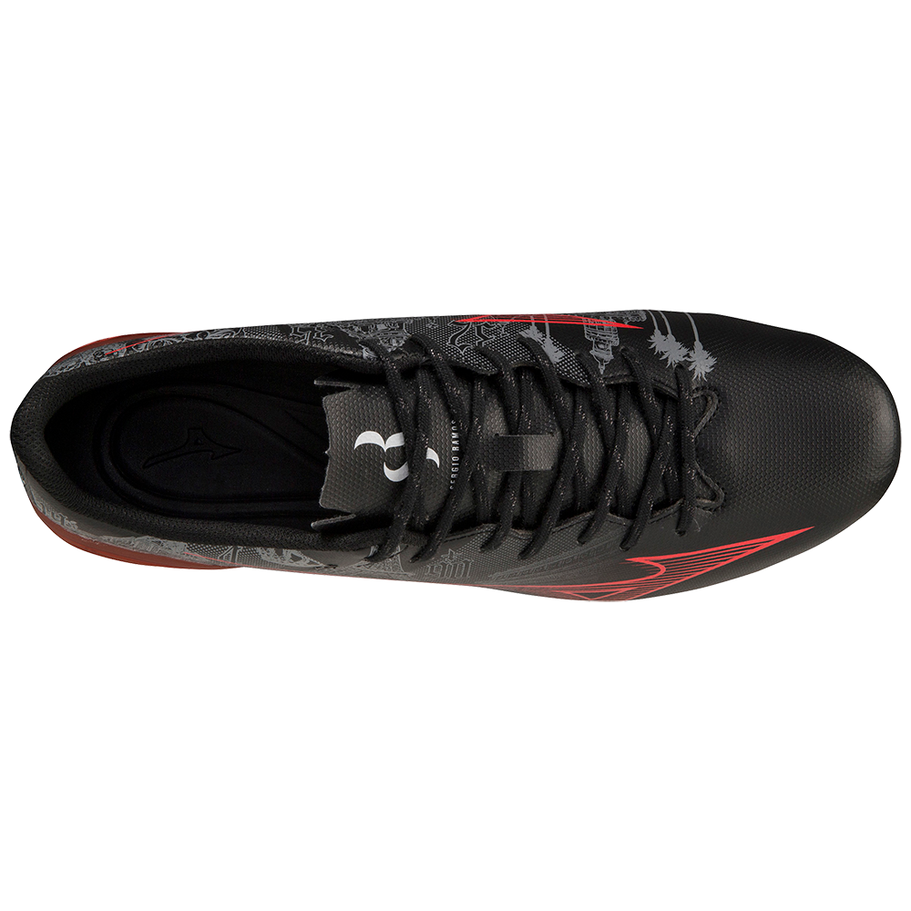 MIZUNO ALPHA α SELECT SR4 Black/ High Risk Red/ Black