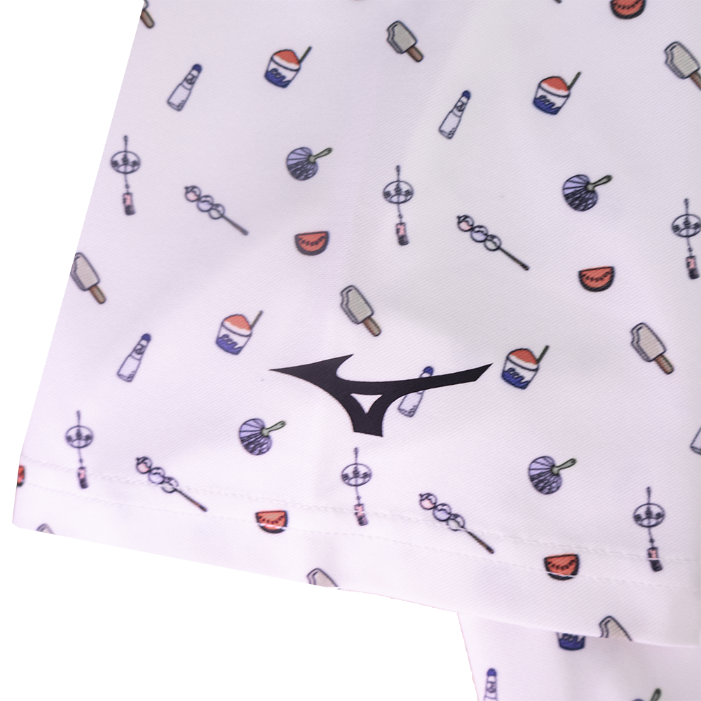 JAPANESE SUMMER PRINT POLO MEN White