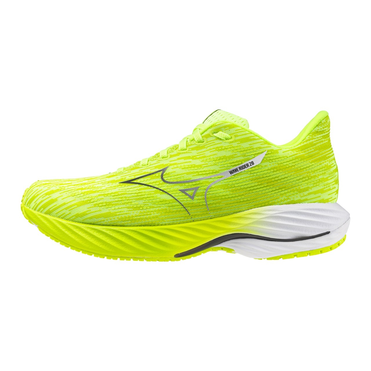 WAVE RIDER 28 2E WIDE MEN Mizuno Neo Line / Black / Acid Lime