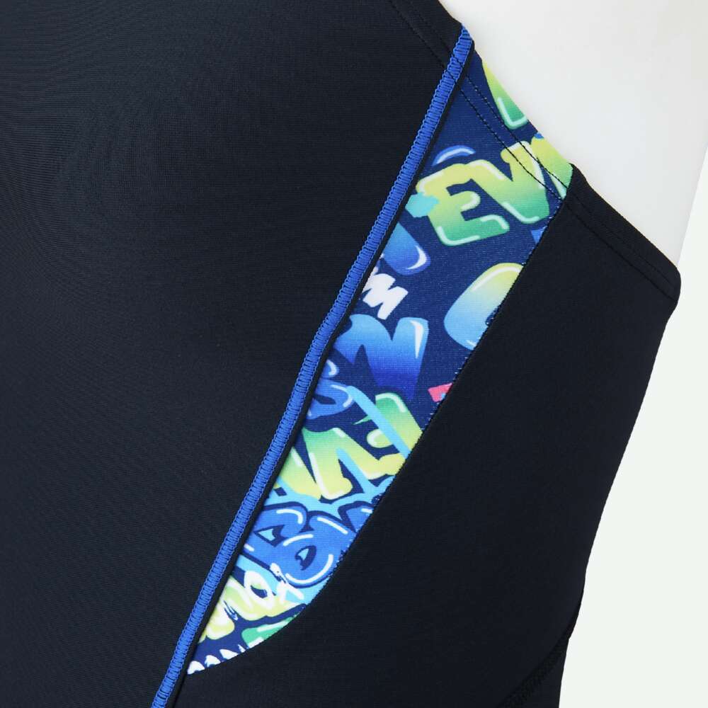 EXER SUITS HALF SUIT FOR SWIMMING PRACTICE WOMEN Black / Blue