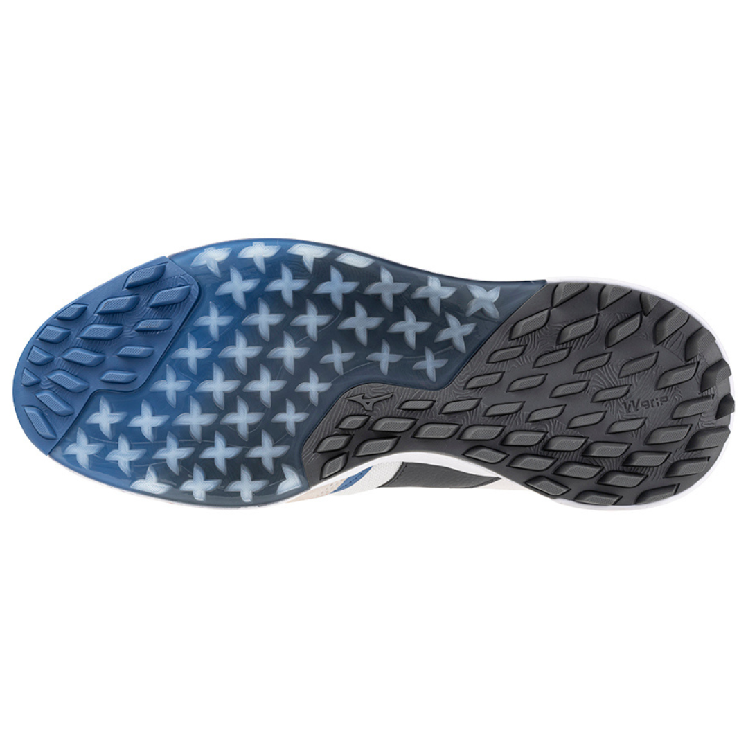 Adidas adipower boost 3 golf shoes metallic/white/blue best sale