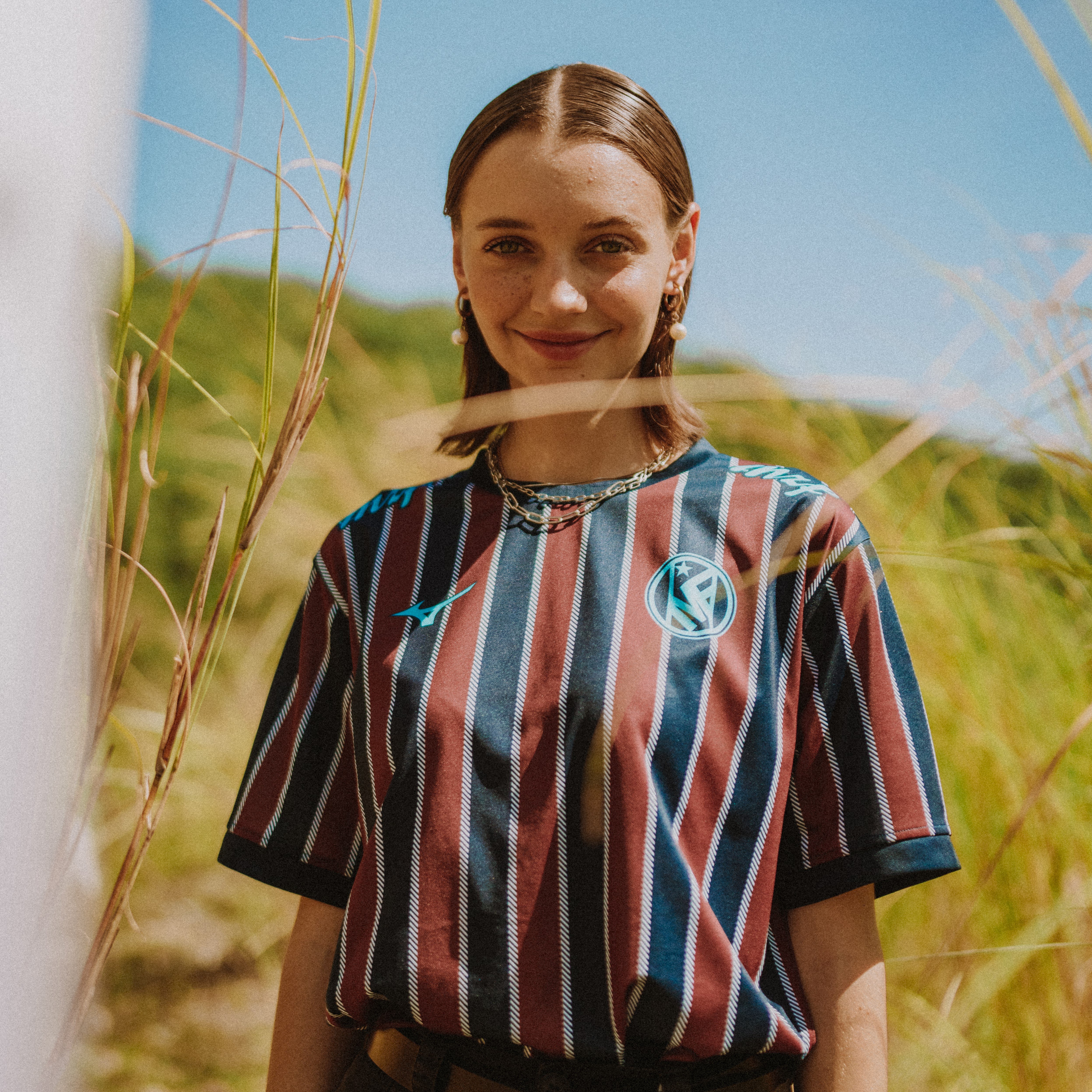 MFTB STRIPE TEE UNISEX Blue / Brown