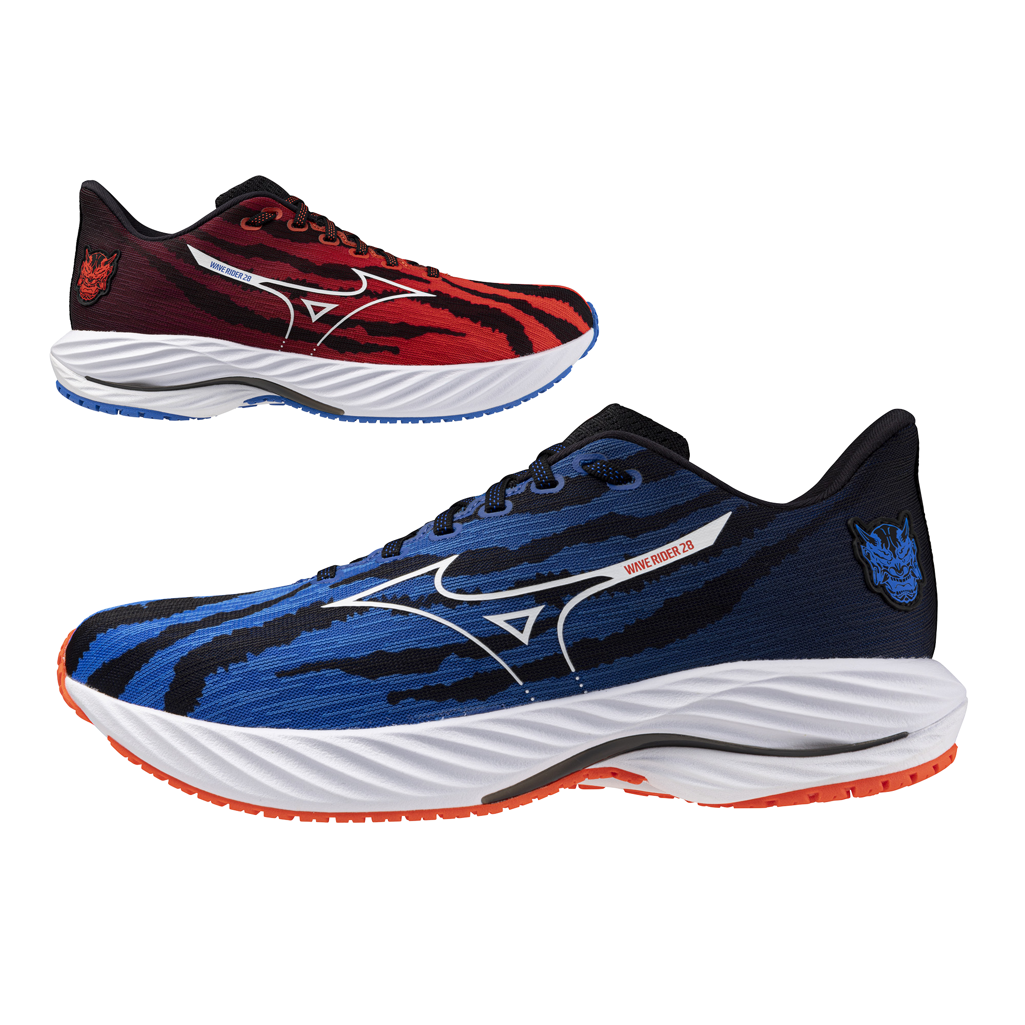 WAVE RIDER 28 UNISEX MIZUNO Ignition Red / White / Baseball Blue (ONI PACK)