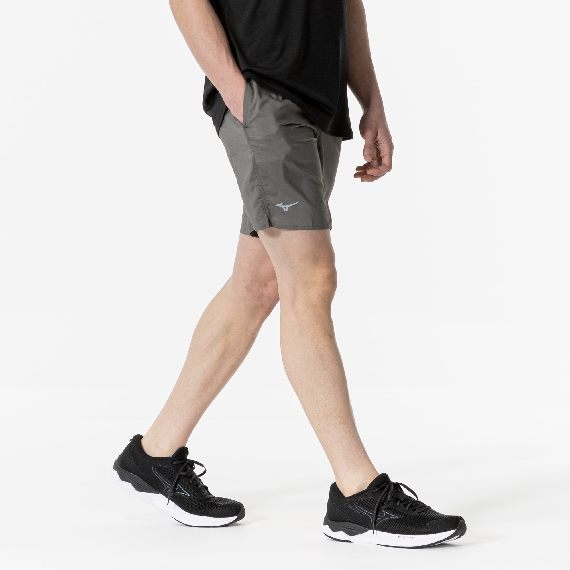 MULTI POCKET RUNNING SHORTS UNISEX (SLIM FIT) Cast Charcoal