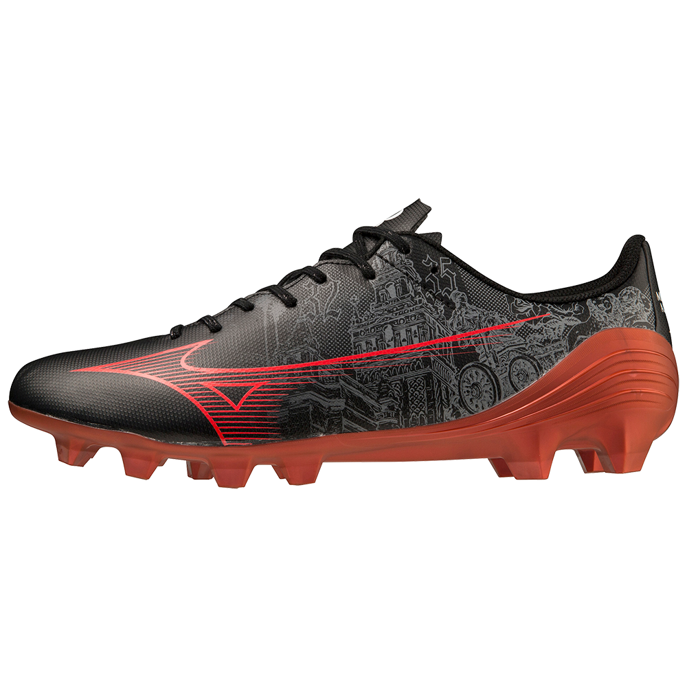 MIZUNO ALPHA α SELECT SR4 Black/ High Risk Red/ Black