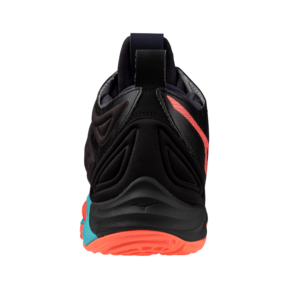 WAVE MOMENTUM 3 MID UNISEX Black / Neon Flame / Peacock Blue