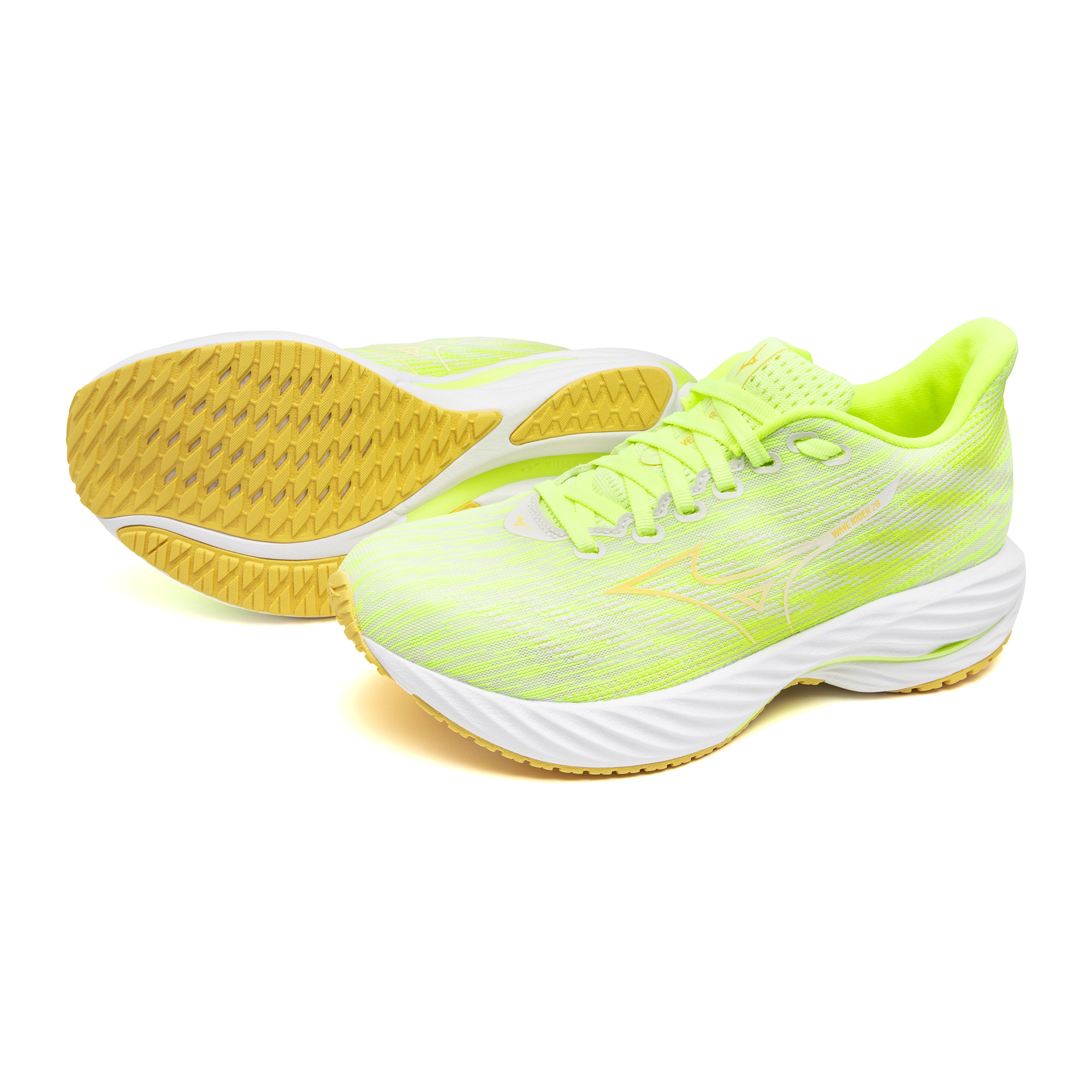 WAVE RIDER 28 WOMEN Mizuno Neo Lime / Flax / Mizuno Snow White