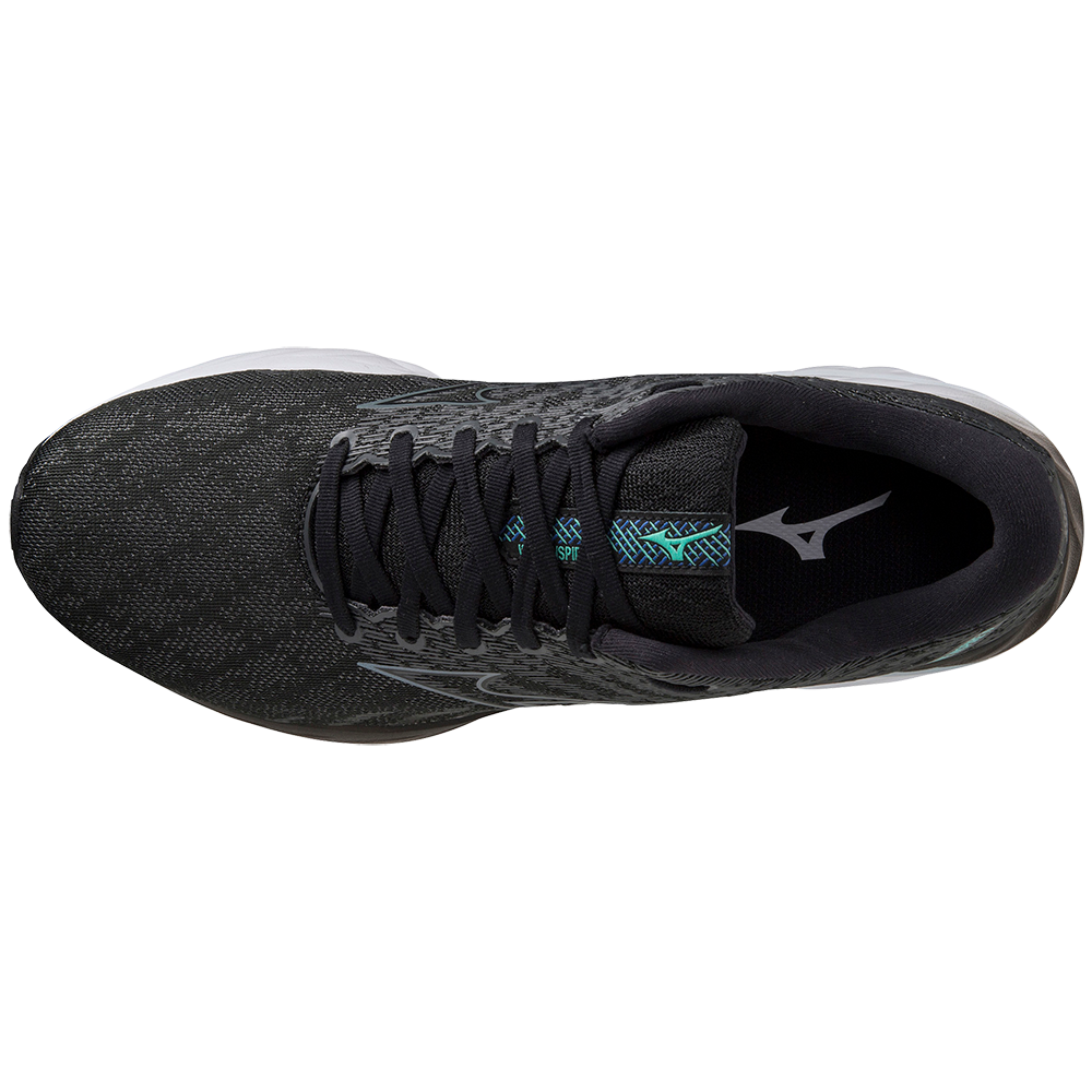 WAVE INSPIRE 19 2E WIDE MEN Black / Metallic Gray / Biscay Green