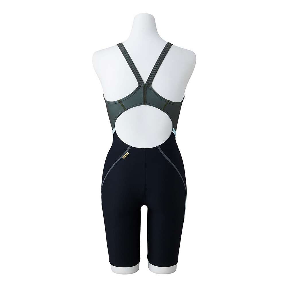 EXER SUITS HALF SUIT FOR SWIMMING PRACTICE WOMEN Black / Khaki