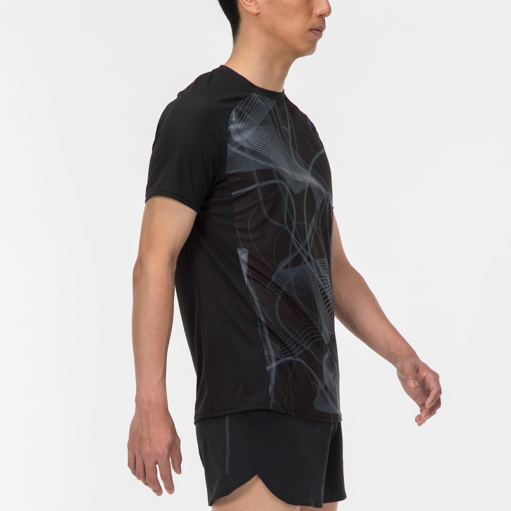 AURORA DRY AEROFLOW PREMIUM TEE MEN Black